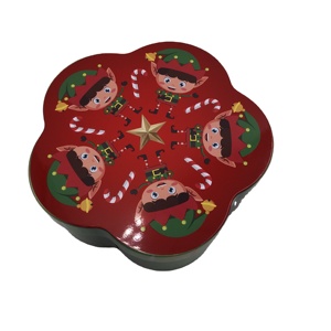 Boîte vide en métal d'emballage de biscuit de nouvelle forme de différents styles de luxe de haute qualité - Product Image 2