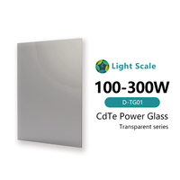 Modules photovoltaïques en verre BIPV CdTe personnalisés 100-300W D-TG01