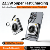Batterie externe compacte portable 22,5 W à charge ultra-rapide 10000 mAh avec câble et cordon de suspension – Idéal comme cadeau