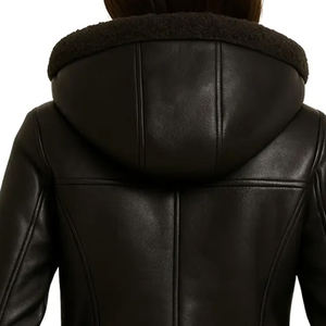 Conception personnalisée Vestes en cuir respirantes à manches longues pour l'extérieur Vêtements de rue Nouvelle arrivée Veste en cuir de vachette naturelle pour femmes en cuir de fourrure - Product Image 5