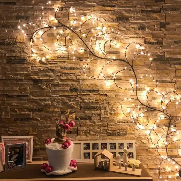 LEDブランチライト家の装飾つるクリスマス装飾ライト付きDIYマジックヤナギつるライト