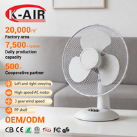 Ventilateur de table en plastique à 3 pales de 16 pouces, en PP et fer, pour l'intérieur, idéal pour dormir ou travailler – Vente en gros usine
