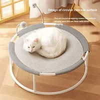 Lit pour chat respirant en fer pour l'été, hamac pour chat anti-humidité 4 saisons, maille ronde