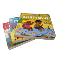 Venta al por mayor de libros de tablero cuadrado serie niños aprendizaje preescolar libro de educación temprana impresión personalizada