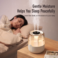 Humidificateur d'air numérique portable 5W USB à double pulvérisation pour usage domestique et industriel, avec affichage numérique, minuterie 10H/20H, veilleuse intégrée, idéal comme cadeau, garantie 1 an