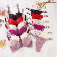 Ensemble de lingerie sexy à broderies florales pour femmes, soutien-gorge à volants, style Victoria Secret, sous-vêtements en dentelle, porte-jarretelles, vêtements intimes