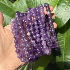 <span class=keywords><strong>Bracelet</strong></span> extensible en améthyste naturelle et apatite de 8 mm pour la guérison et la spiritualité - Pierre naturelle 100% authentique - Product Image 1