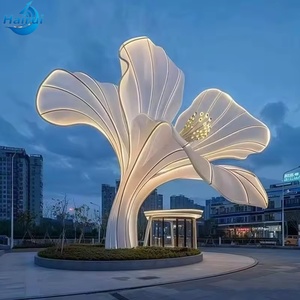 Esculturas de Árboles Grandes para Exteriores de Diseño <span class=keywords><strong>Nuevo</strong></span> y Personalizado, Escultura Moderna de Acero Inoxidable, Escultura Abstracta de Árbol de Metal - Product Image 1
