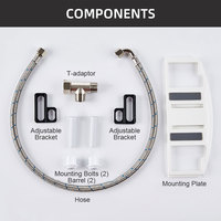 Couvre-siège de toilette bidet carré non électrique pour salle de bain avec double buse, siège de bidet intelligent, installation facile, eau froide, fermeture douce