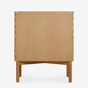Credenza a <span class=keywords><strong>doppia</strong></span> <span class=keywords><strong>anta</strong></span> in rovere con arco ondulato in stile francese, design creativo con bordi 3D, <span class=keywords><strong>mobile</strong></span> contenitore in legno massello per uso domestico - Product Image 6