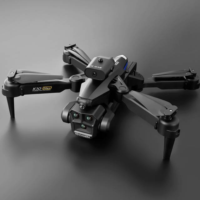 Wholesale K10 Max Mini 3 Cameras 4k Quadcopter Foldable Professional Obstacle Avoidance Quadcopter Optical Flow Dron Long Range