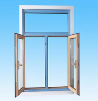 Fenêtres et portes à battants en alliage d'aluminium HC avec verre trempé insonorisé pour une utilisation extérieure dans les chambres et salles de bain