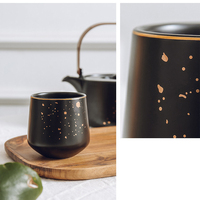 4 pièces personnalisé céramique poterie arabe Rekebot éthiopien spécial café et thé tasses ensemble avec poignée en métal