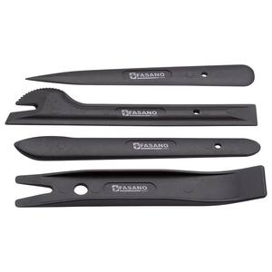 Fasano Tools – Kit de réparation automobile 4 pièces avec leviers de démontage robustes en plastique noir - Product Image 1