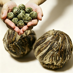 Boules de thé fleuri artisanales, assortiment de 20 variétés, thé vert fleuri artistique, 7-8g par pièce, thé fleuri artistique - Product Image 4