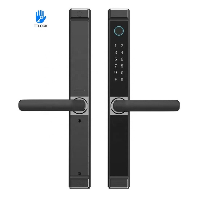Outdoor Waterproof TTLock BLE Fingerprint Smart Lock PVC Metal Door Smart Remote Open Biometric Wireless Lock for Sliding Door