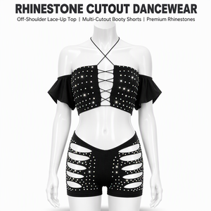 Costumi da Ballo Esotici Personalizzati all'Ingrosso, Bikini Elastici Traspiranti ad Asciugatura Rapida per Pole Dance - Product Image 1