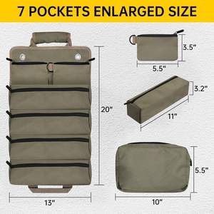 Échantillon gratuit Petit sac à outils robuste à enrouler avec pochettes détachables pour mécanicien électricien amateur - Product Image 4