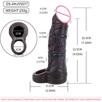 OS-ADLV5077 Agrandisseur de pénis masculin, Vibrateurs retardateurs, Extensions de pénis, Anneau pénien, Anneau vibrant pour clitoris, Jouets sexuels pour adultes