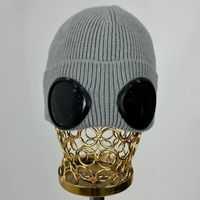 2025 nouveau Design multicolore en gros mode luxe tricoté polaire doublé lunettes bonnets Ski chapeaux avec lunettes