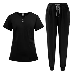 Uniforme Médico para UCI, Peluquería Canina, Clínica Dental, Uniforme de Enfermera, Conjunto de Dos Piezas de Manga Corta y <span class=keywords><strong>Pantalones</strong></span> Largos - Product Image 2