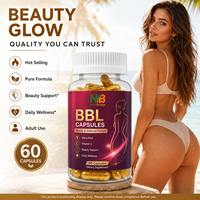 Achat en gros, MOQ faible, capsules de soutien fessier brésiliennes haute puissance 1500mg pour le lifting des fesses