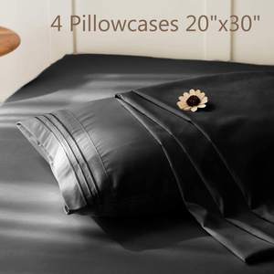 Juego de Sábanas <span class=keywords><strong>Ashley</strong></span> Taylor Serie 2000, 6 Piezas, Microfibra de Fácil Cuidado, Color Negro Completo, Venta al Por Mayor - Product Image 6