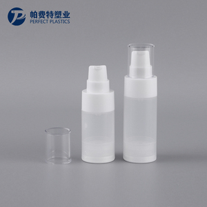 Tối giản bán trong suốt chai không có không khí bơm lại container cho Kem dưỡng da mặt hữu cơ - Product Image 5