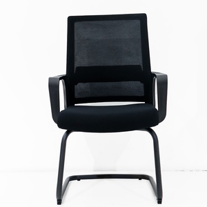 Chaise de bureau moderne pivotante avec roulettes et accoudoirs, en maille, pour conférence, réunion, formation, salle d'attente, personnel et gaming - Product Image 3