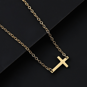 Ywyougang Collier minimaliste en acier inoxydable plaqué or avec chaîne à maillons, pendentif religieux délicat pour femme, cadeau de bijoux - Product Image 3