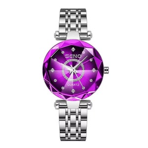 Exquisito Reloj de Cuarzo Pequeño de Lujo para Mujer, Esfera con Diamantes, Marcadores de Diamantes, Correa de Acero Sólido, Resistente al Agua, Personalizable - Product Image 4