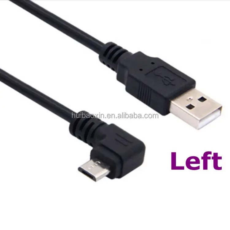 أعلى وأسفل واليسار واليمين بزاوية 90 درجة كابل USB الصغير المصغّر usb زاوية الحق الأسود كابل للكمبيوتر اللوحي