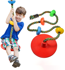 Outside Hanging Plastic Playground Disk Climbing Rope Swing For Kids