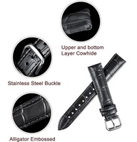 Correas de Reloj Transpirables para Huawei GT3 Pro, Correa de Reloj de Cuero Genuino para Hombre y Mujer, Correa de Reloj de Cuero de Lujo de 18 mm, 20 mm, 22 mm