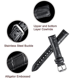 Cinturini Traspiranti in Vera Pelle per <span class=keywords><strong>Huawei</strong></span> <span class=keywords><strong>GT3</strong></span> <span class=keywords><strong>Pro</strong></span>, Cinturino di Lusso per Orologi da Uomo e Donna, 18mm 20mm 22mm - Product Image 3