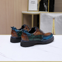 Chaussures Oxford de luxe pour hommes en cuir de crocodile véritable sur mesure, chaussures de cérémonie pour hommes en cuir véritable