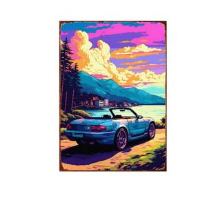 Decoración de Pared de Hierro Retro 3D Personalizada, Letreros de Metal Antiguos de Autos, Suministros de Decoración Vintage para Garaje - Product Image 5