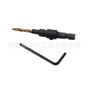 Hex Shank <b>Countersink</b> <b>Drill</b> <b>Bit</b> Set 6 8 10 12 With Screwdriver For Nonferrous Metals Bright Finish - Product Image 5