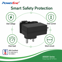 Fuente de Alimentación Conmutada de 12V 2A y 2.5A, 3A con Enchufe Indio, Adaptador de CA de 24V 1A con Protección OTP y OVP, de Fábrica Certificada BIS