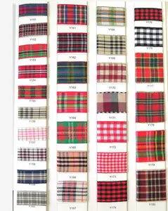 OKAY 9mm 38mm 50mm Christmas red Tartan plaid ribbon, scottish ribbon,Classic Tartan Craft Ribbon