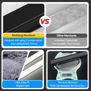 Perfil de <span class=keywords><strong>Aluminio</strong></span> para Iluminación Lineal Decorativa, Canal <span class=keywords><strong>LED</strong></span> de <span class=keywords><strong>Aluminio</strong></span> con Difusor para Armario - Product Image 2