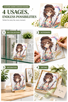 Planche Shikishi Anime Personnalisée – Cadeau d'Anniversaire, Planche Artistique, Feuille d'Or Holographique, Article de Collection, Cadeau pour Fans, Merchandise