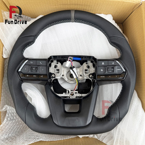 Volante de Cuero Completo Estilo <span class=keywords><strong>GR</strong></span> para <span class=keywords><strong>Toyota</strong></span> Land Cruiser LC200 LC300 Volante con Botones Negros - Product Image 2