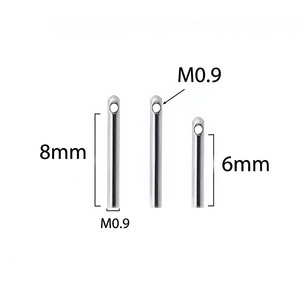 F136 titane boucle d'oreille <span class=keywords><strong>tige</strong></span> universelle trou latéral fileté <span class=keywords><strong>tige</strong></span> droite M0.9mm oreille hélice Rar os bricolage Piercing bijoux accessoires - Product Image 1