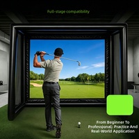Tente de simulation de golf gonflable mobile avec écran d'impact, système de simulation de golf personnalisé pour l'intérieur et l'extérieur