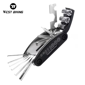 Kit d'outils de réparation de vélo de haute qualité WEST BIKING – Clé à rayons et tournevis multi-usages pour VTT, idéal pour l'entretien des vélos - Product Image 1