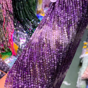 Mặt Tiny Bead chuỗi 3mm 4mm trong màu xanh lá cây Rutilated Kunzite Labradorite dâu vàng thạch anh thạch anh tím - Product Image 6