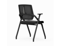 Chaise de bureau respirante en maille avec tablette d'écriture, chaise d'étude et de formation, et chaise de conférence pliable