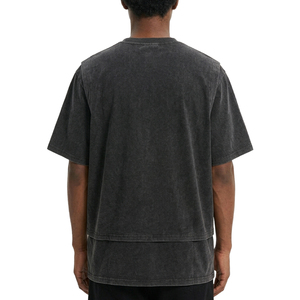 เสื้อยืดผ้าฝ้ายลายกราฟิกสำหรับผู้ชายเสื้อยืดครอปสองชั้นแนววินเทจผ้าคอตตอน100% ได้ตามต้องการ - Product Image 3