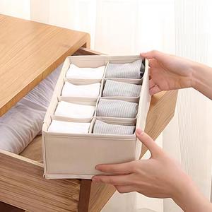 Caja organizadora de ropa plegable moderna de 8 compartimentos, contenedor de almacenamiento de ropa para calcetines de dormitorio, almacenamiento de bragas - Product Image 1